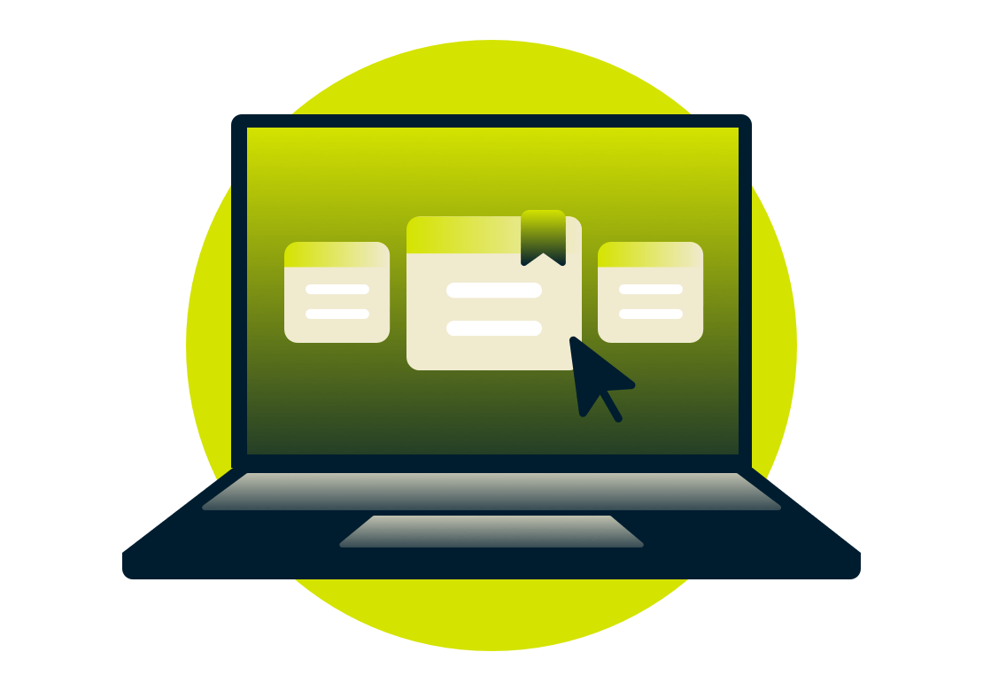 Laptopscherm met selectie van VPN-abonnementen.